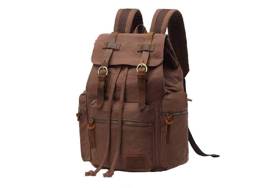 augur high capacity canvas vintage backpack