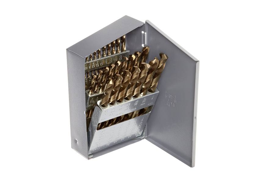 chicago latrobe 550 series cobalt steel jobber length drill bit set