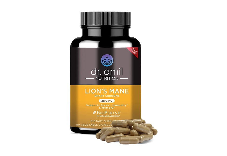 emil nutrition organic lions mane mushroom capsules