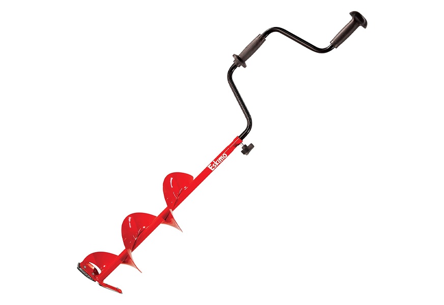 eskimo dual-flat blade hand ice fishing auger