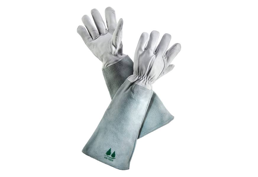 firtree leather gardening gloves