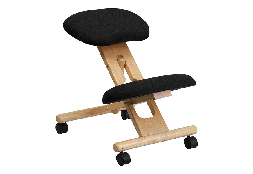 flash furniture mobile wooden ergonomic kneeling chair