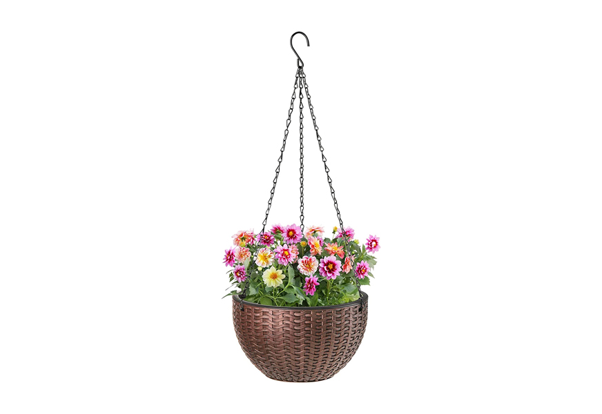 foraineam 10.2 inches round basket hanging planter