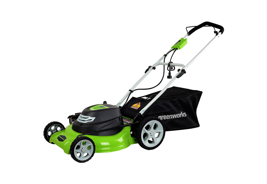 greenworks 20 inch 12 amp corded push mower