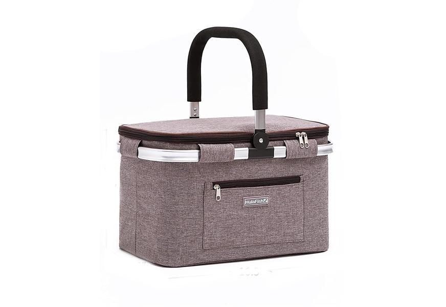 hulafish foldable insulated picnic basket