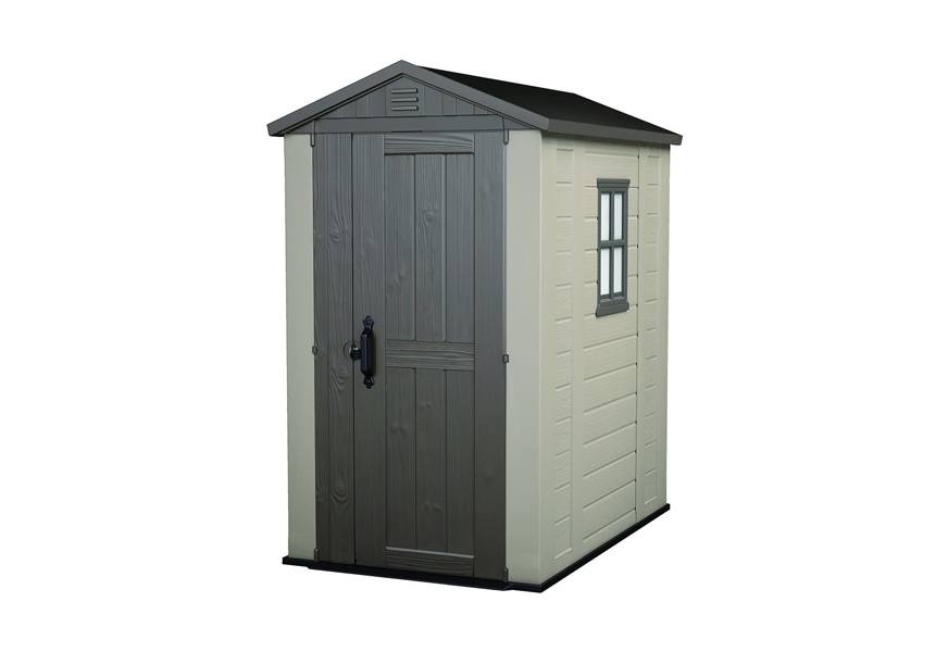 keter factor large 4x6 foot resin outdoor storage shed
