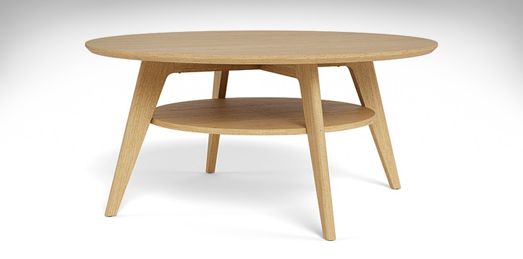 levity round scandinavian coffee table