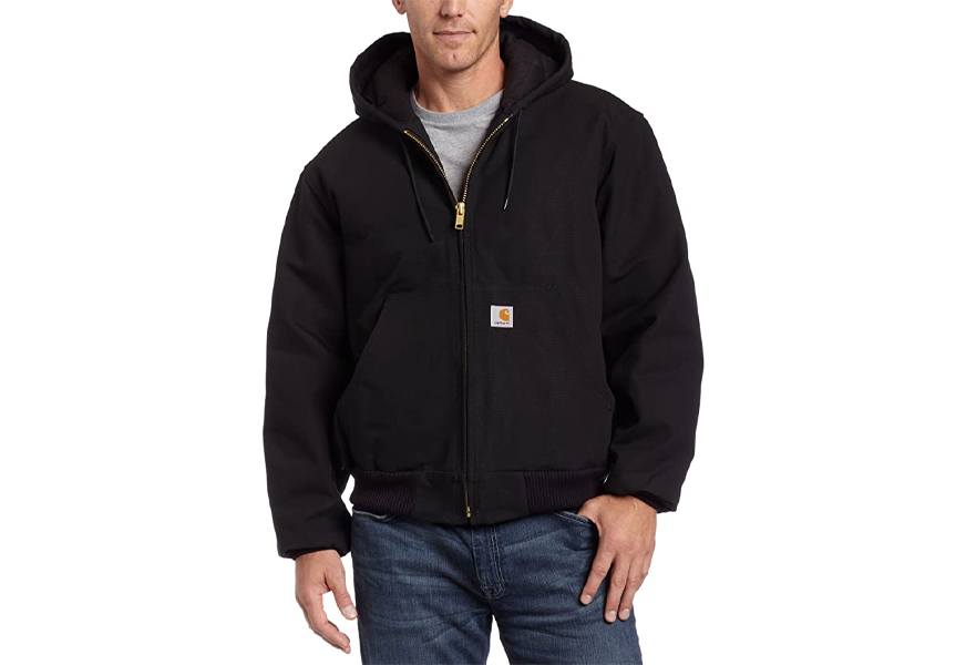 loose fit firm duck insulated flannel-lined active jacket