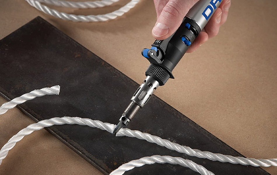 man using soldering kit