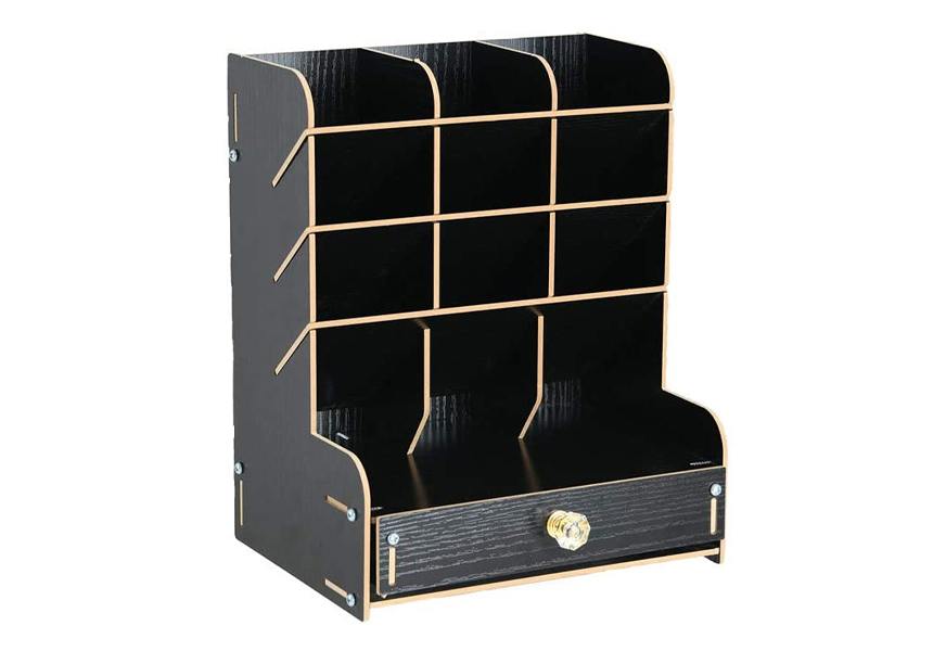 marbrasse wooden desk organizer