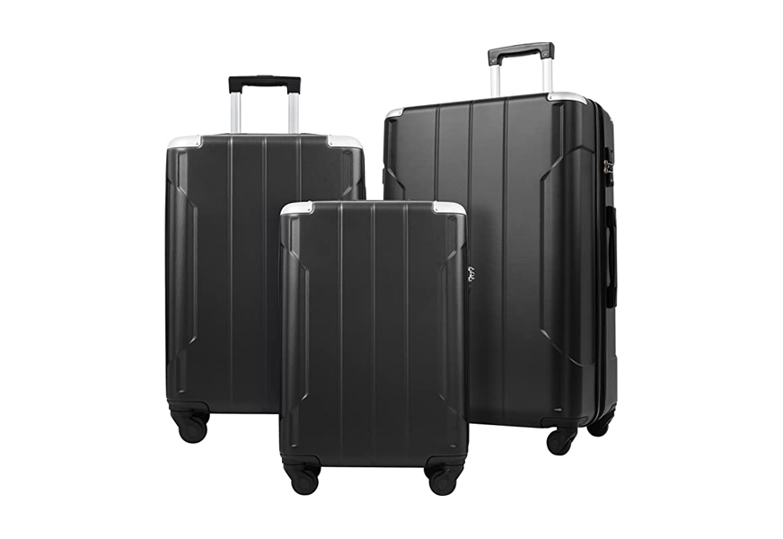 merax 3 piece p.e.t luggage set