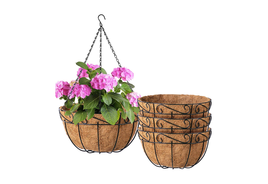 metal hanging planter basket