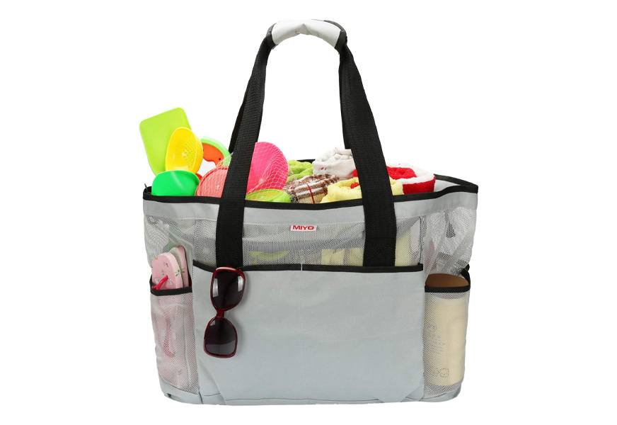 miyo large family mesh beach bag tote