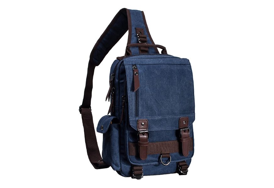 mygreen canvas cross body messenger bag