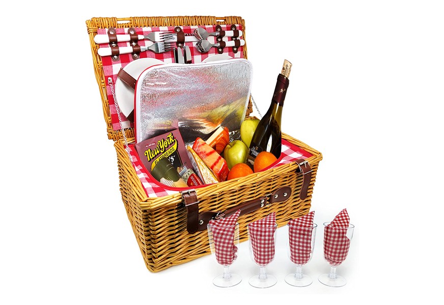 natures gear insulated 4 person picnic basket