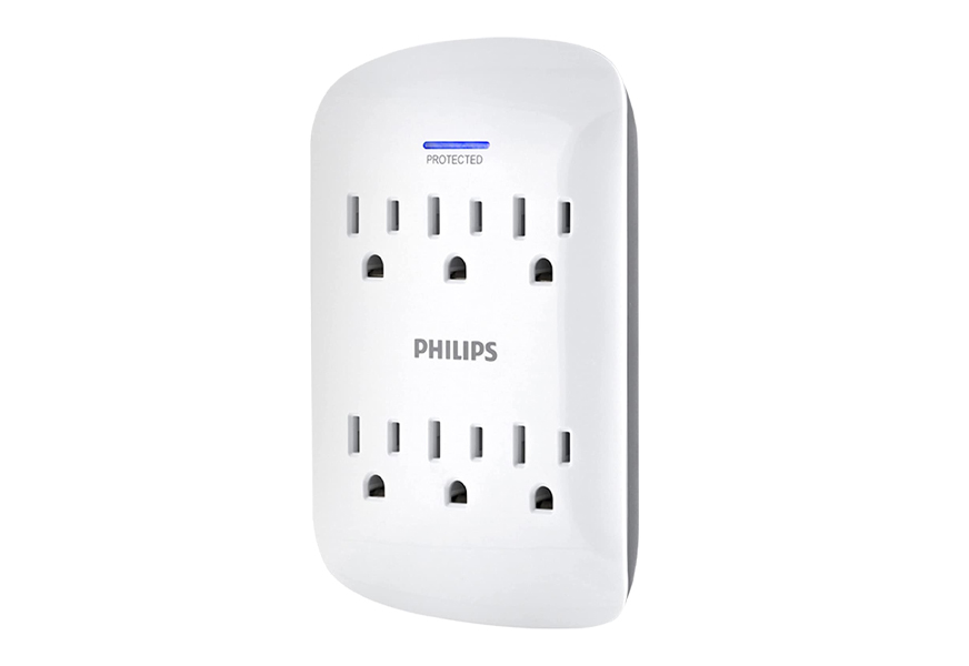 philips 6 outlet surge protector outlet adapter