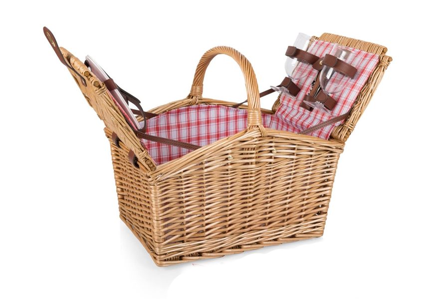 picnic time 2 person piccadilly wicker picnic basket