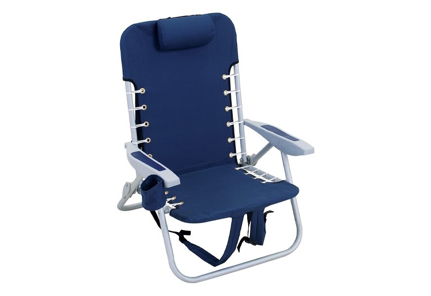 rio beach lace-up folding backpack beach chair