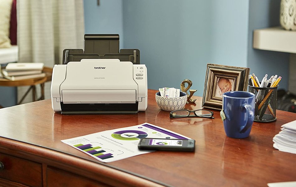 scanner on the office desk