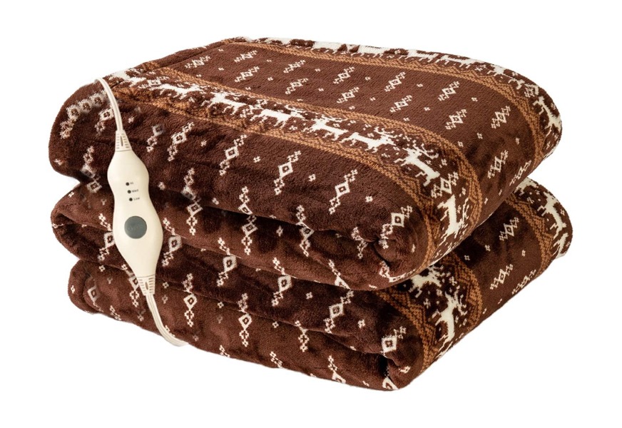 tefici washable snuggle heated throw blanket