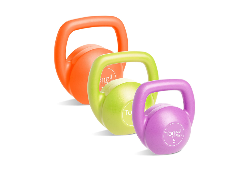 tone fitness sdkc2s tn030 kettlebell body trainer set with dvd