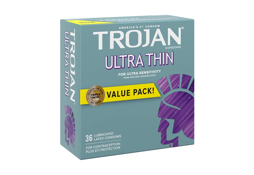 trojan ultra thin latex condoms