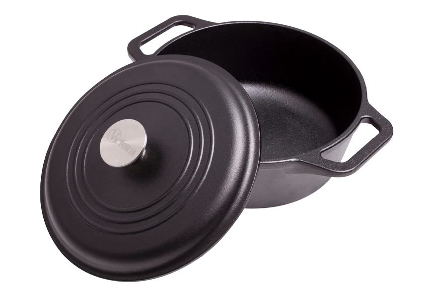 victoria dut-304 pre-seasoned cast iron dutch oven