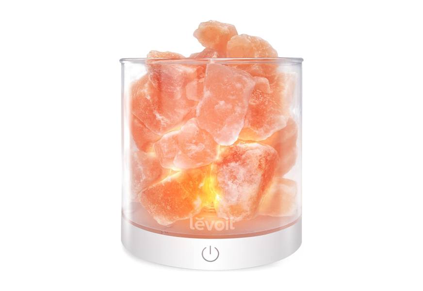 levoit kana himalayan pink crystal salt rock lamp