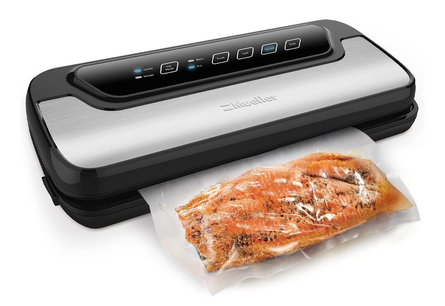 Mueller Vacuum Sealer Machine, Fully Automatic & Compact, Starter Kit with  Vacuum Seal Bags/Roll, LED Light Indicators, Preserve, Marinate, Sous Vide