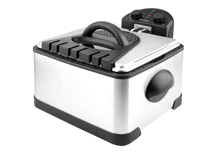 secura 1700-watt stainless-steel triple basket electric deep fryer