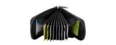 bakun premium leather slim zipper wallet for men