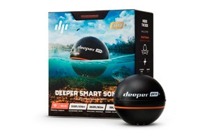 deeper smart sonar pro+ - gps portable wireless wi-fi fish finder for shore and ice fishing