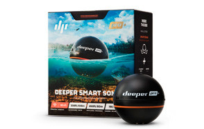 deeper smart sonar pro+ - gps portable wireless wi-fi fish finder for shore and ice fishing