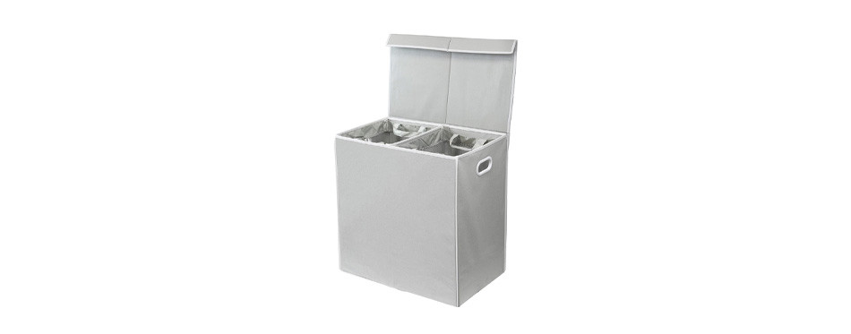 simple houseware double laundry hamper