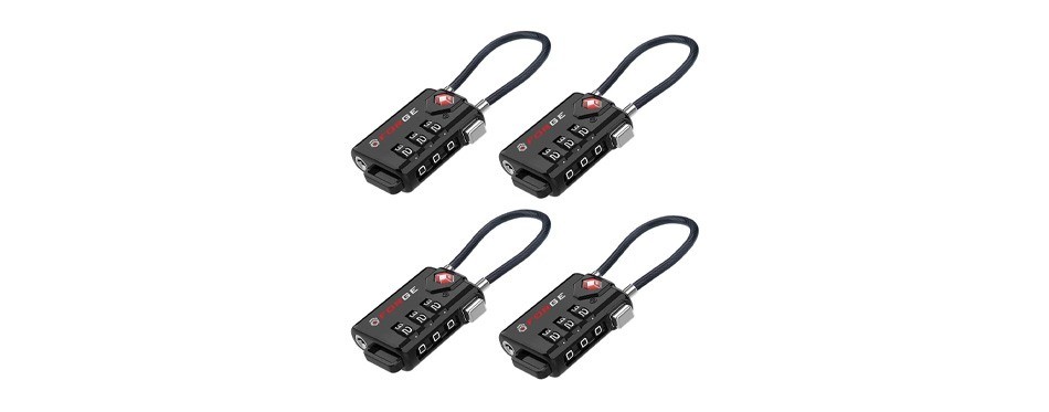 forge tsa approved cable luggage locks