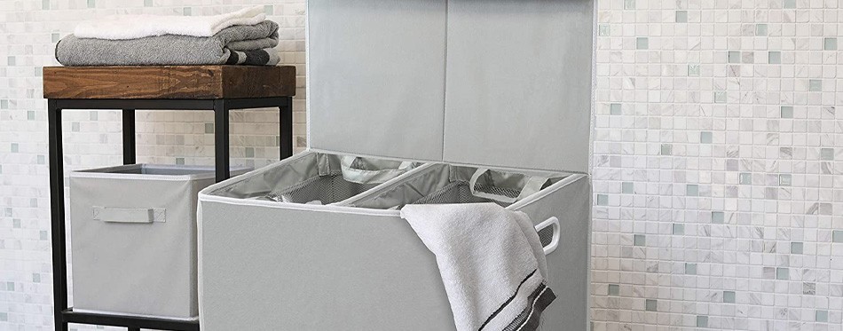 simple houseware double laundry hamper