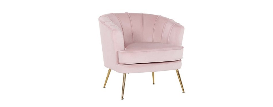 artechworks modern velvet accent chair