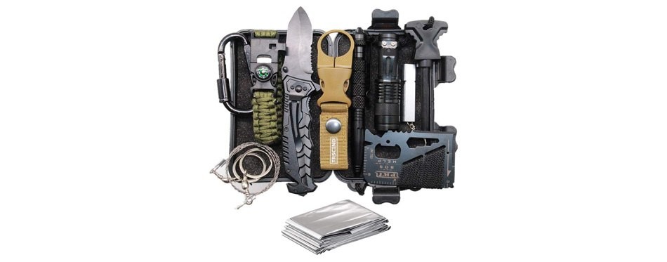 11-in-1 survival gear kits, edc emergency tools and everyday carry gear