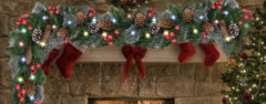 camlinbo pre-lit battery operated garland christmas tree decoration