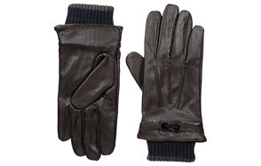 Ted Baker Men’s Quiff Ribbed Cuff Leather Glove