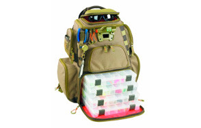 custom leathercraft wild river by clc wt3604 tackle tek nomad lighted backpack with four pt3600 trays