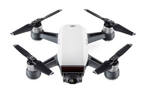 dji spark, portable mini drone, alpine white