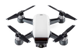 dji spark, portable mini drone, alpine white