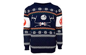 star wars official x-wing vs. tie fighter christmas jumper