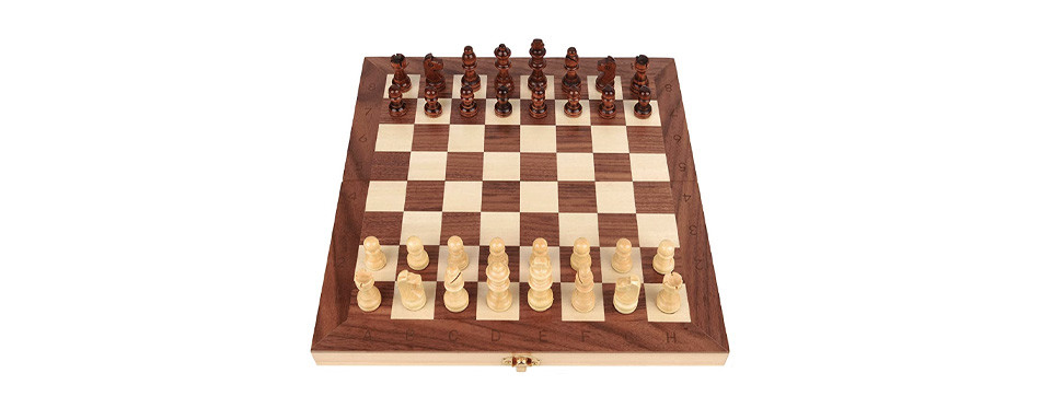 pawnson creations magnetic wooden travel chess set