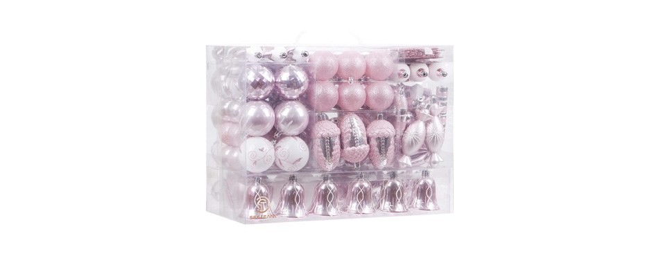 sea team 155-pack shatterproof christmas tree decoration