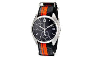 Hamilton Men's Khaki Aviation Stainless Steel Watch with Striped Canvas Strap