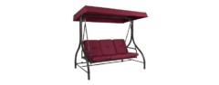 3-seat converting outdoor patio canopy swing hammock