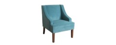 homepop velvet swoop accent chair