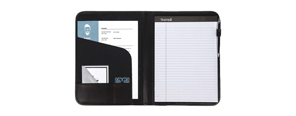 samsill leather portfolio for men